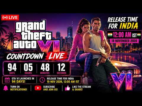 🔴 GTA 6 LIVE Countdown 🇮🇳 | Road to 500 Subs 🚀 | Chat, GTA 6 Facts & Release Countdown