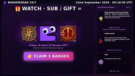 🎁 The Blood of Dawnwalker Supporter Badge LIVE | The Blood of Dawnwalker | !badges